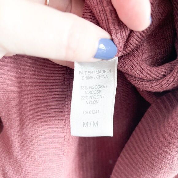 Simons Twik Women's Cardigan Open Knit Textured Long Sleeved Dusty Rose Size M - Picture 4 of 8